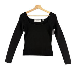 Equipment Esmeralda Women's top sweater black size XS NWT
